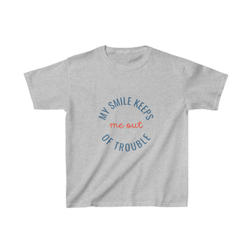 My Smile Keeps Me Out of Trouble Kids Tee